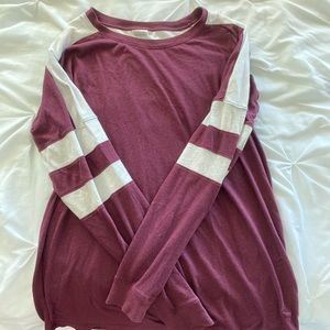 oversized PINK victoria’s secret maroon sweater